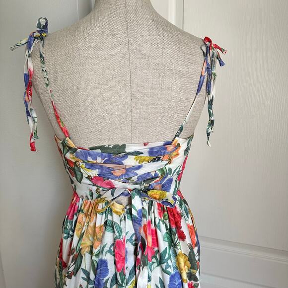 Show Me Your Mumu Juliet Maxi Dress in Charm Peony White Taffeta Sz S - Picture 10 of 15